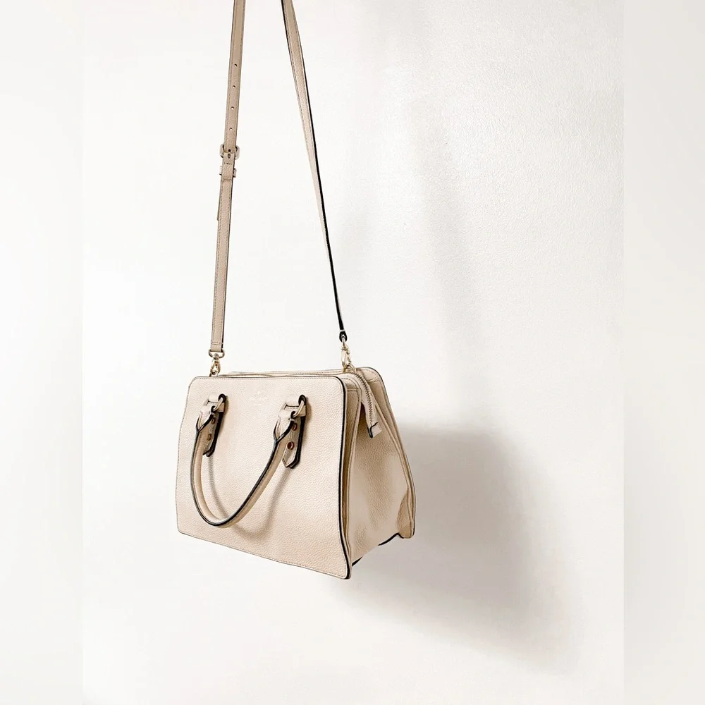 Kate Spade Mulberry Street Lise Fall Minimalist Chic Satchel‎ Beige Handbag